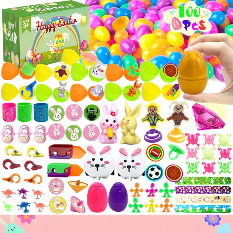 Mroace Prefilled Easter Eggs Toy Set