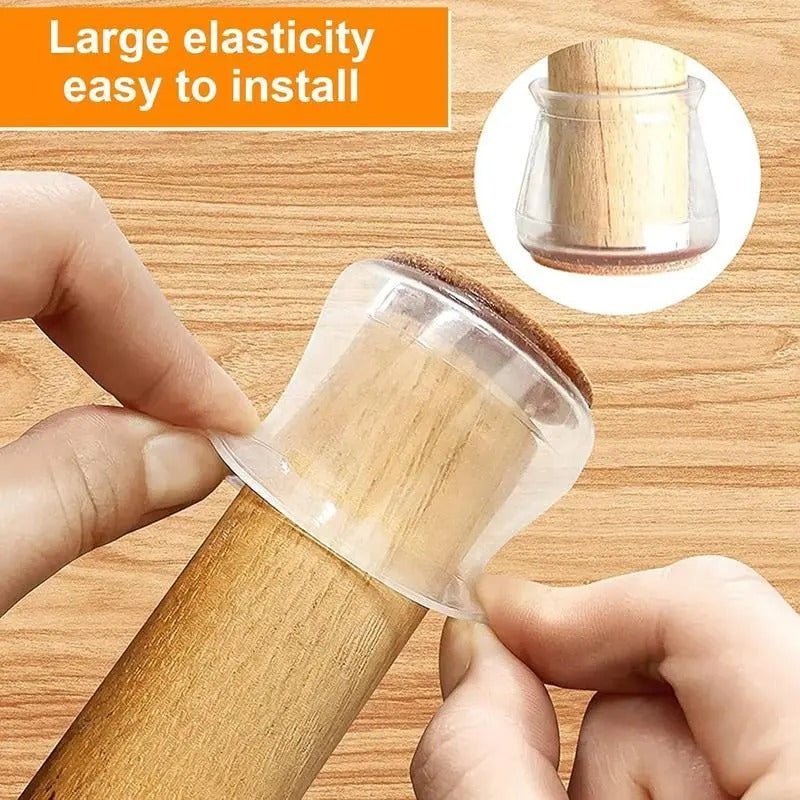 Mroace Noise Reducing Silicone Chair Leg Protectors