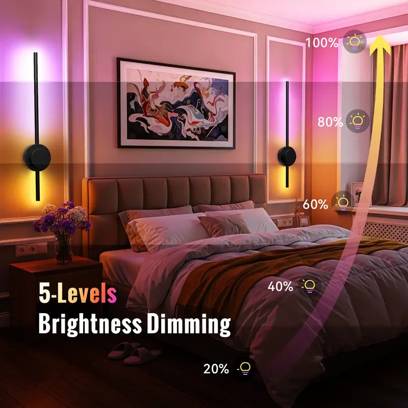 Mroace 360° Rechargeable RGB Wall Sconce