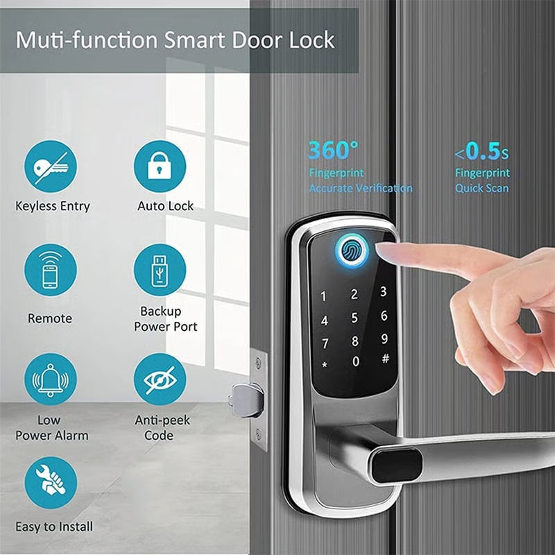 Mroace Single-Cylinder Smart Fingerprint Lock