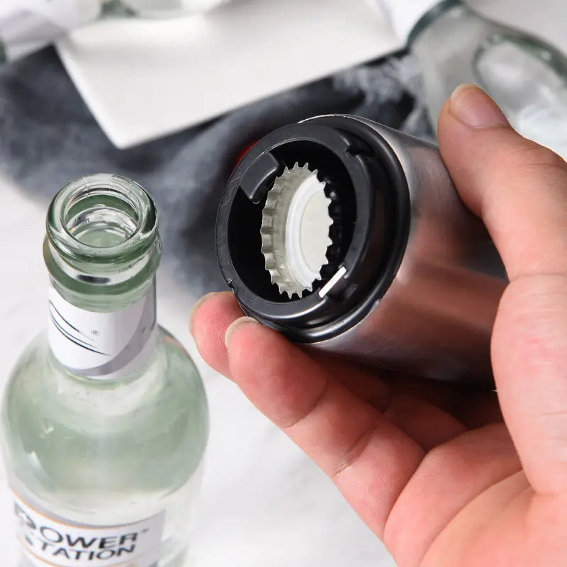 Mroace Magnetic Stainless Steel Push Down Beer Bottle Opener