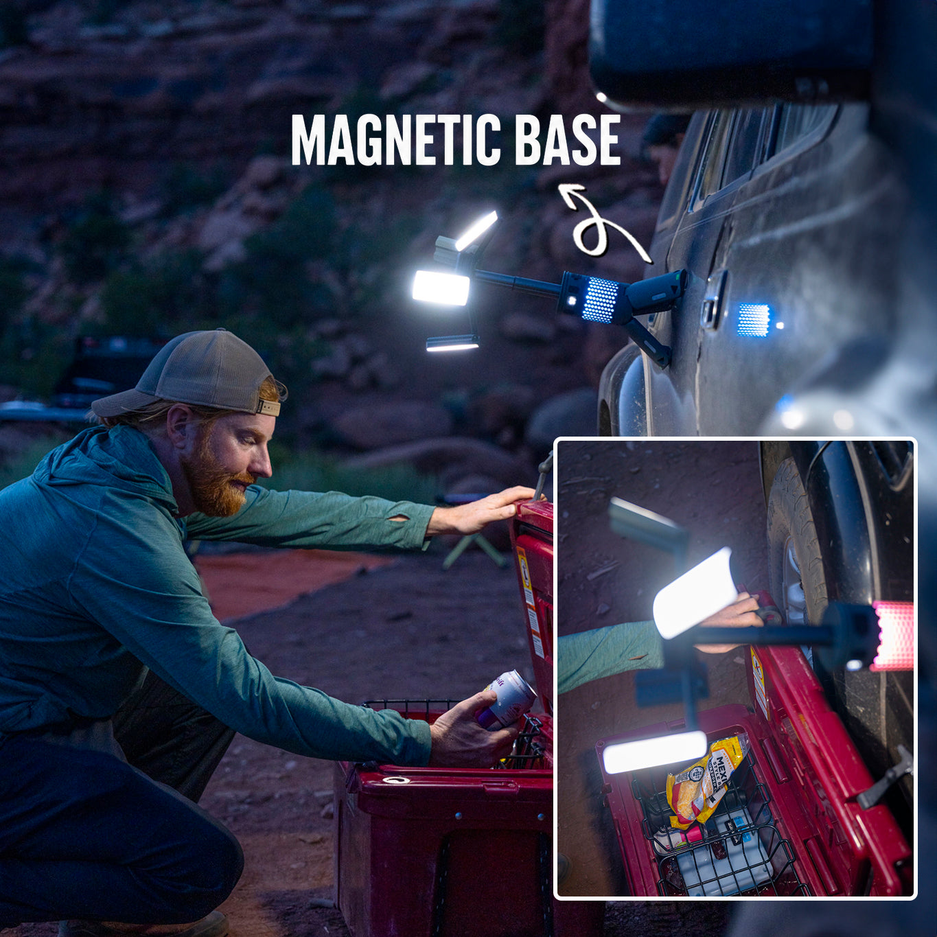 Mroace Telescopic Camping Light With Magnetic Stand