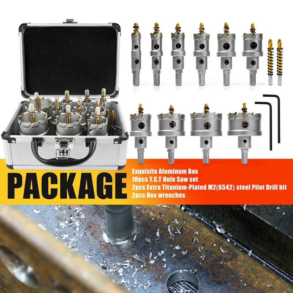 Mroace Tungsten Carbide Hole Saw Kit