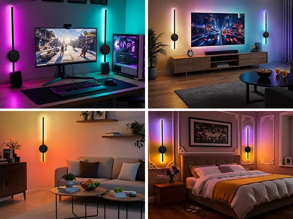 Mroace 360° Rechargeable RGB Wall Sconce