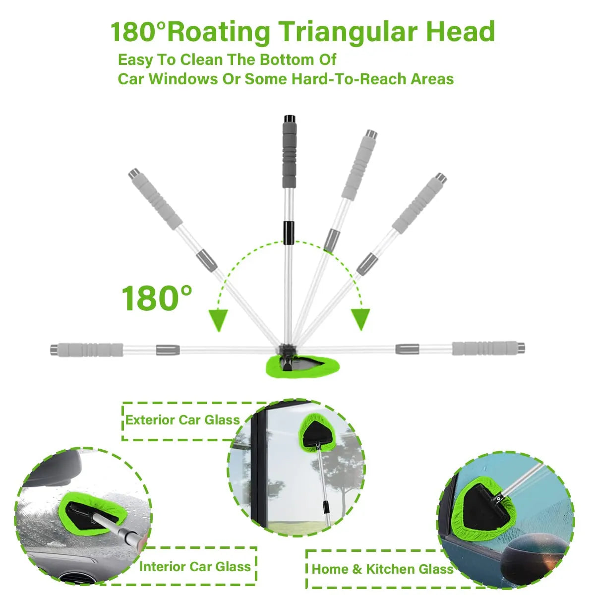 Mroace Extendable Microfiber Windshield Cleaning Tool