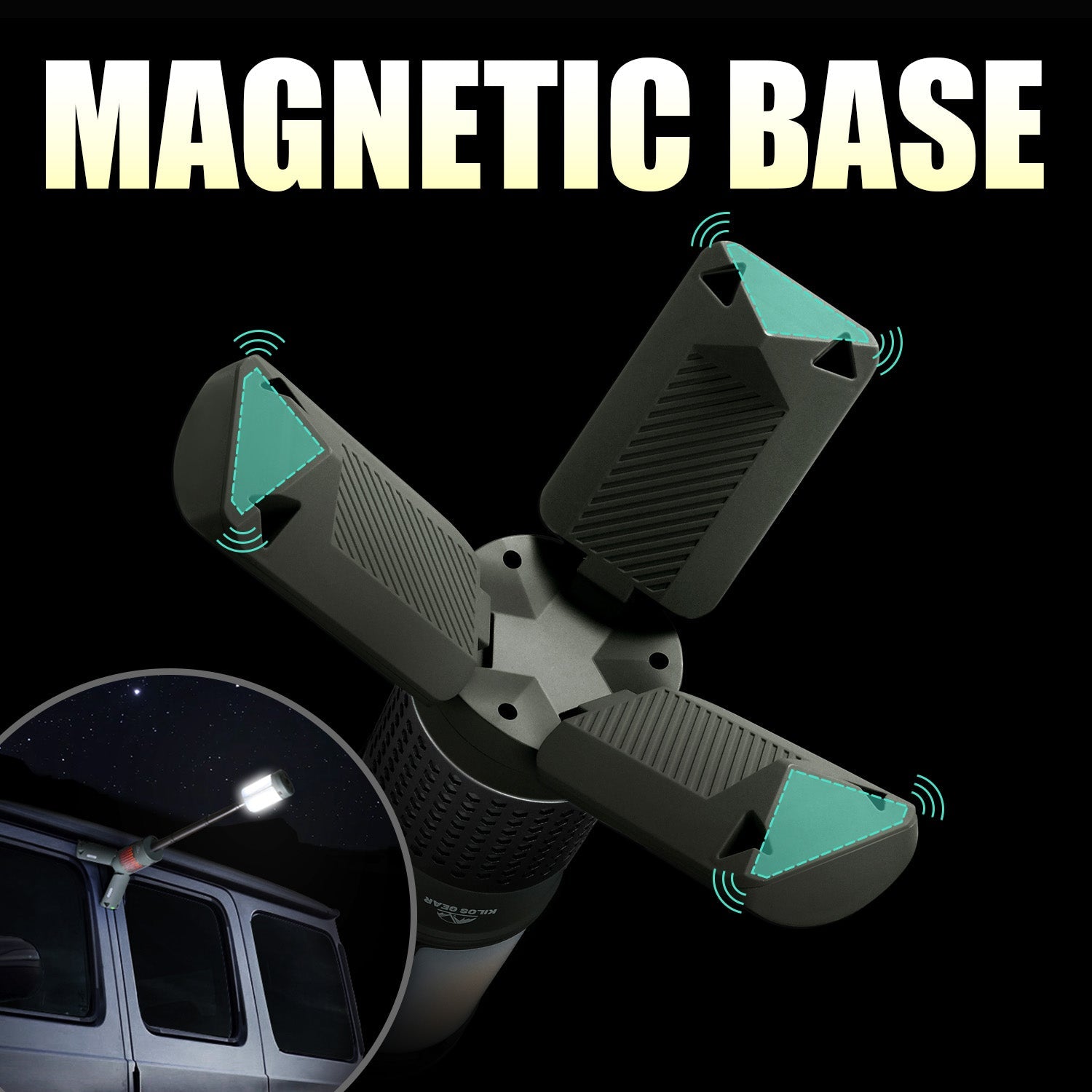 Mroace Telescopic Camping Light With Magnetic Stand
