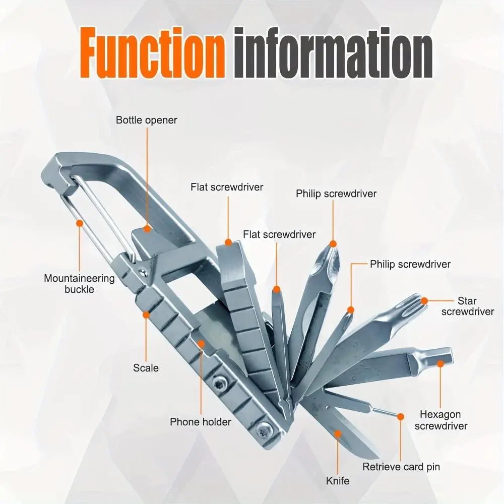 Mroace 13-In-1 Multifunctional Folding Stainless Steel Tool Set