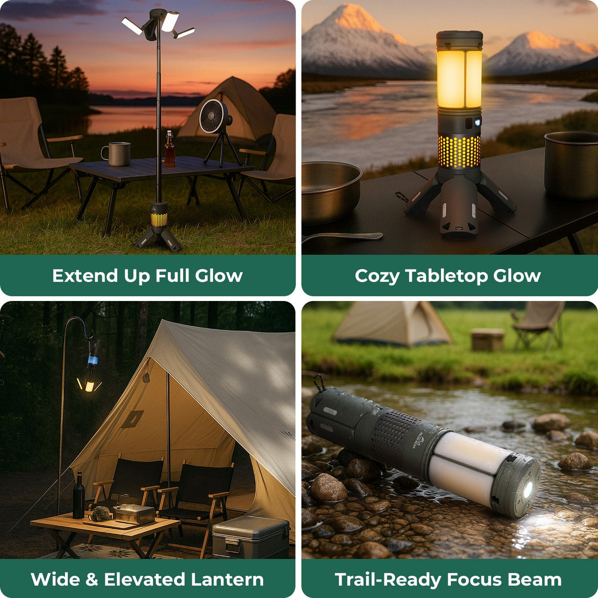 Mroace Telescopic Camping Light With Magnetic Stand