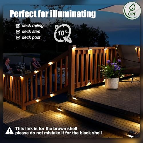 Mroace Waterproof Solar Deck Step Lights