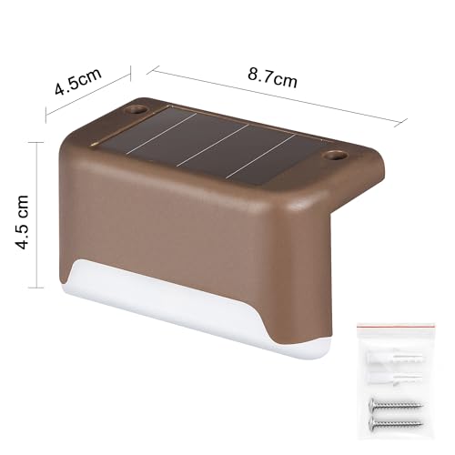Mroace Waterproof Solar Deck Step Lights