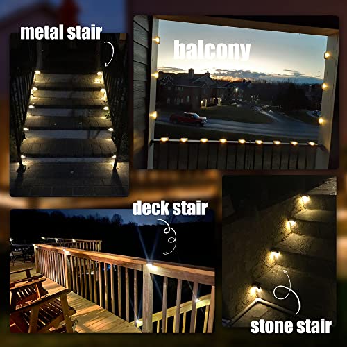Mroace Waterproof Solar Deck Step Lights