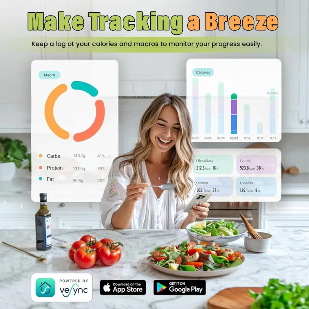 Mroace Smart High Accuracy Digital Nutrition Kitchen Scale