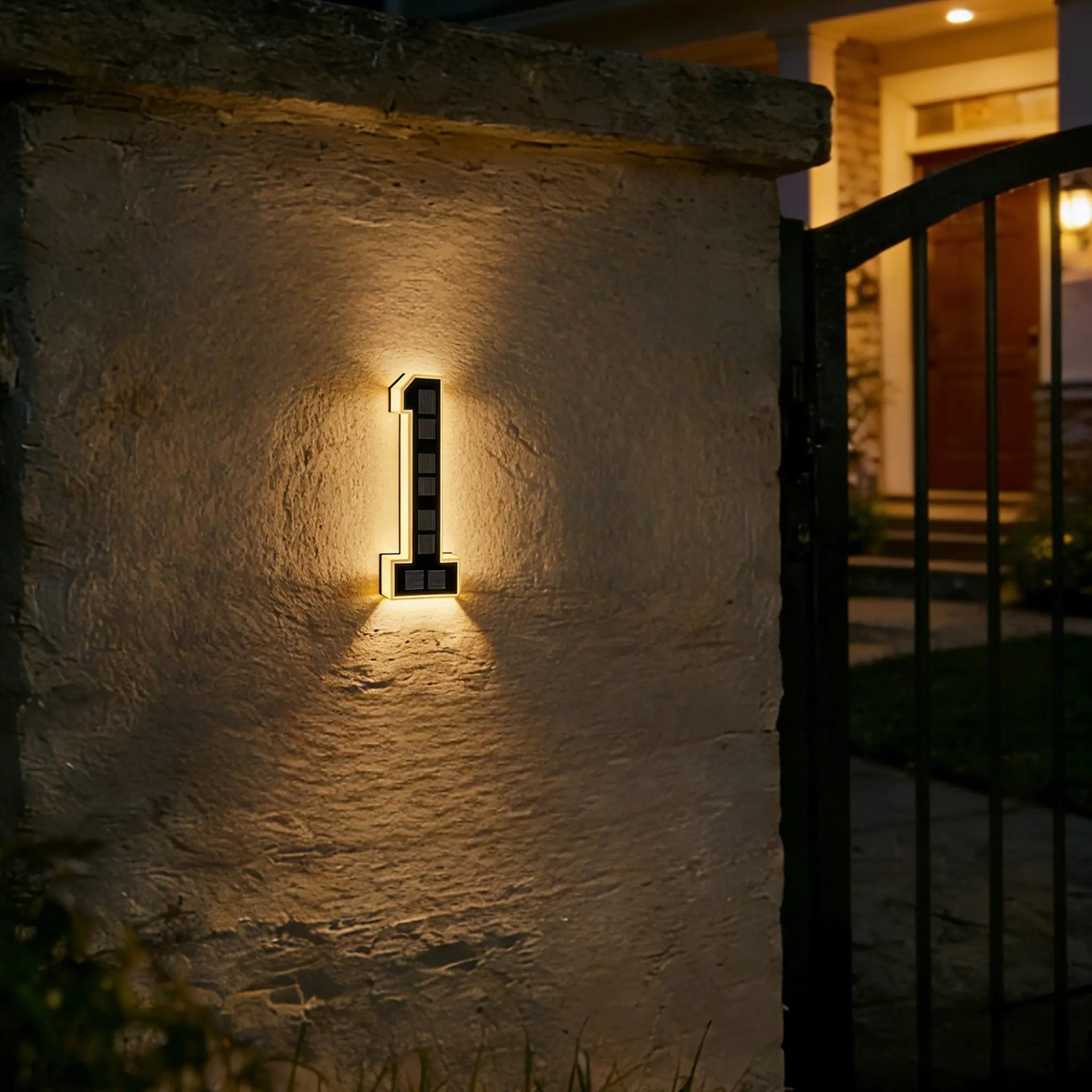 Mroace 9 Inch Solar Lighted House Numbers for Outside