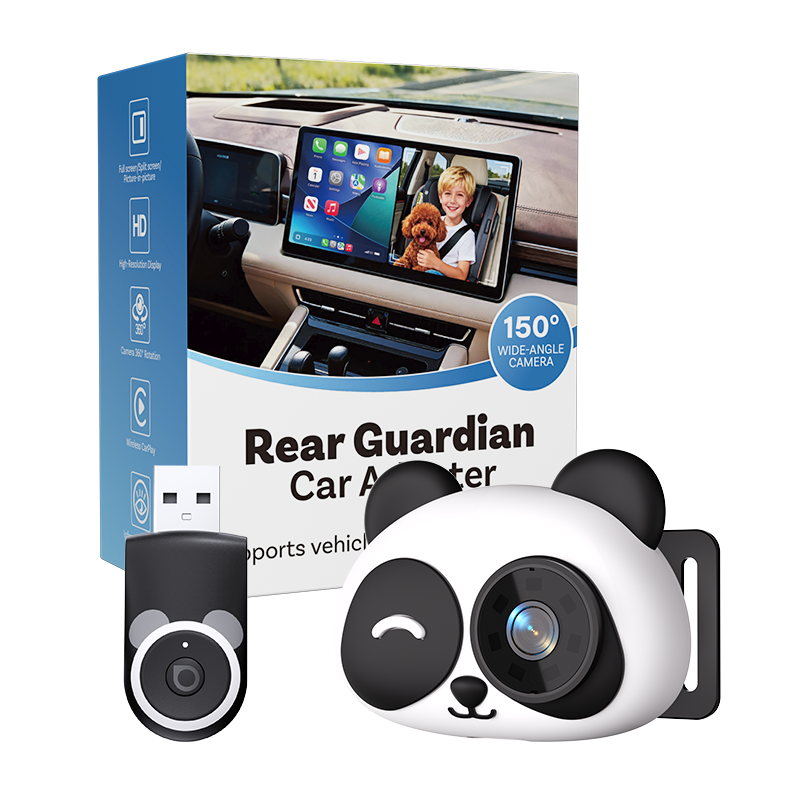 Mroace 1080P HD Baby Car Camera with Wireless CarPlay Adapter
