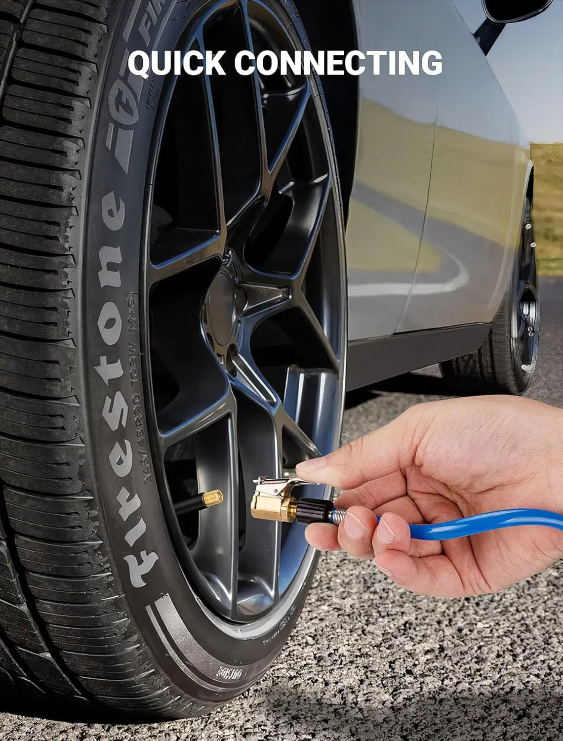 Mroace Brass Locking Tire Air Chuck Adapter Set