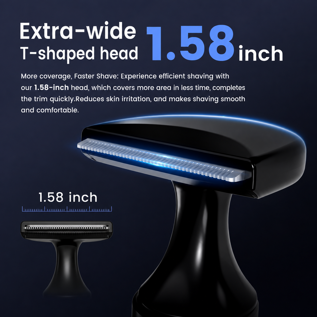 Mroace Waterproof Long Handle Body Grooming Trimmer