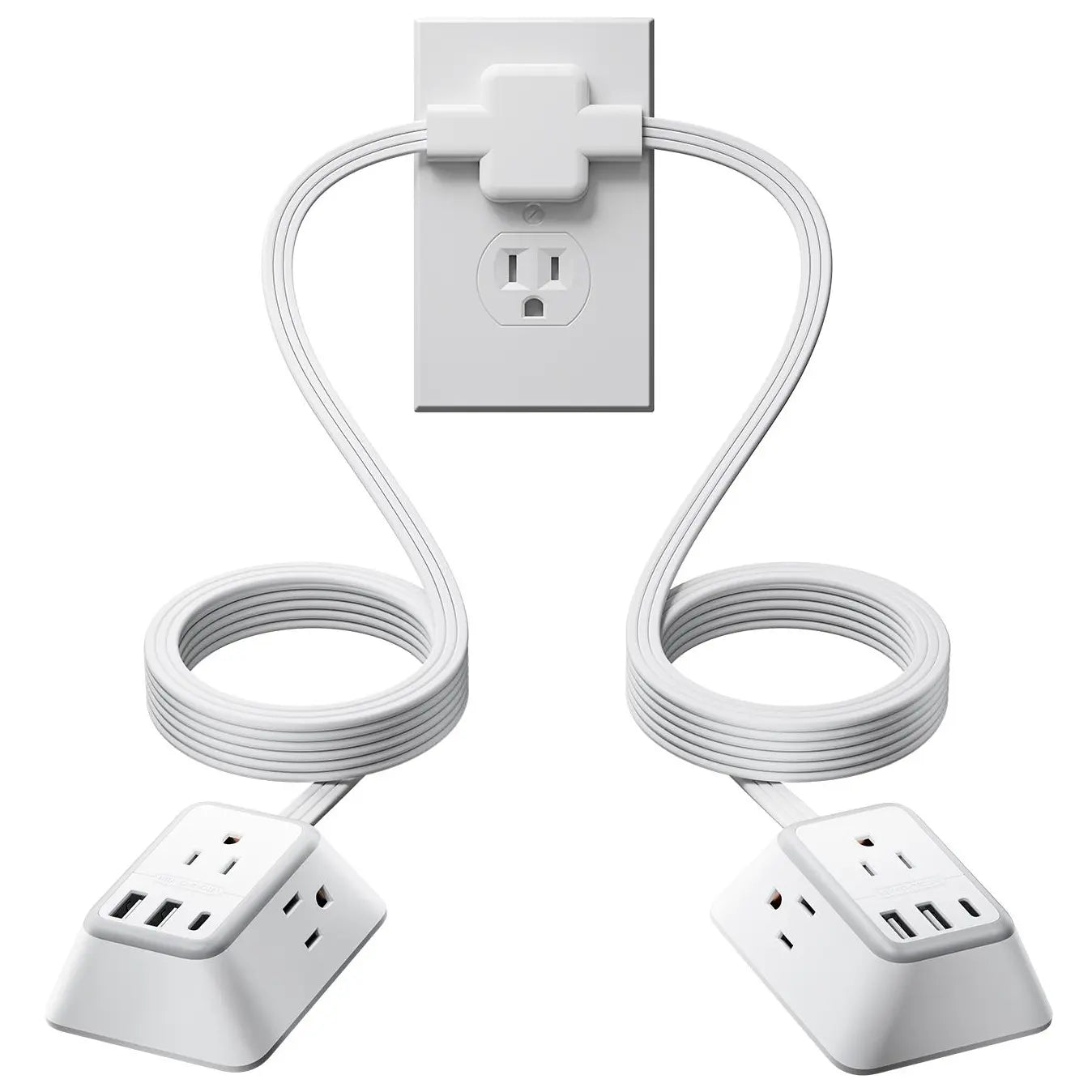 Mroace 18-Foot 6-Outlet Twin Extension Cord Splitter