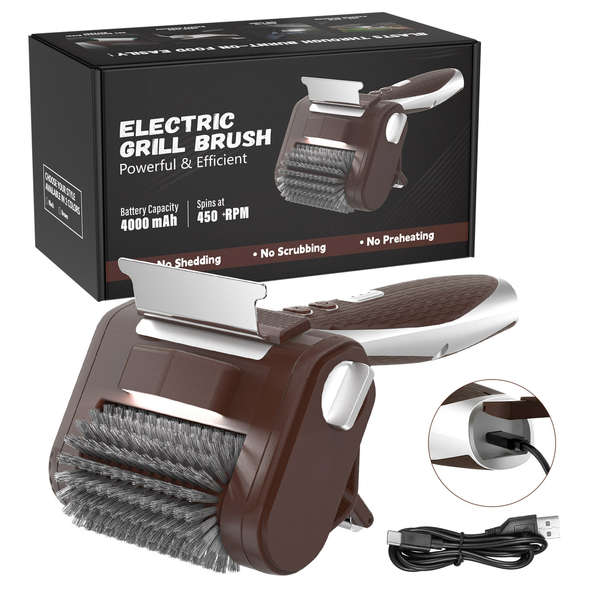 Mroace Electric BBQ Cleaning Brush