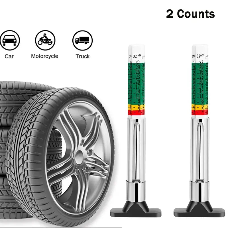 Mroace Color-Coded Tire Tread Depth Gauge