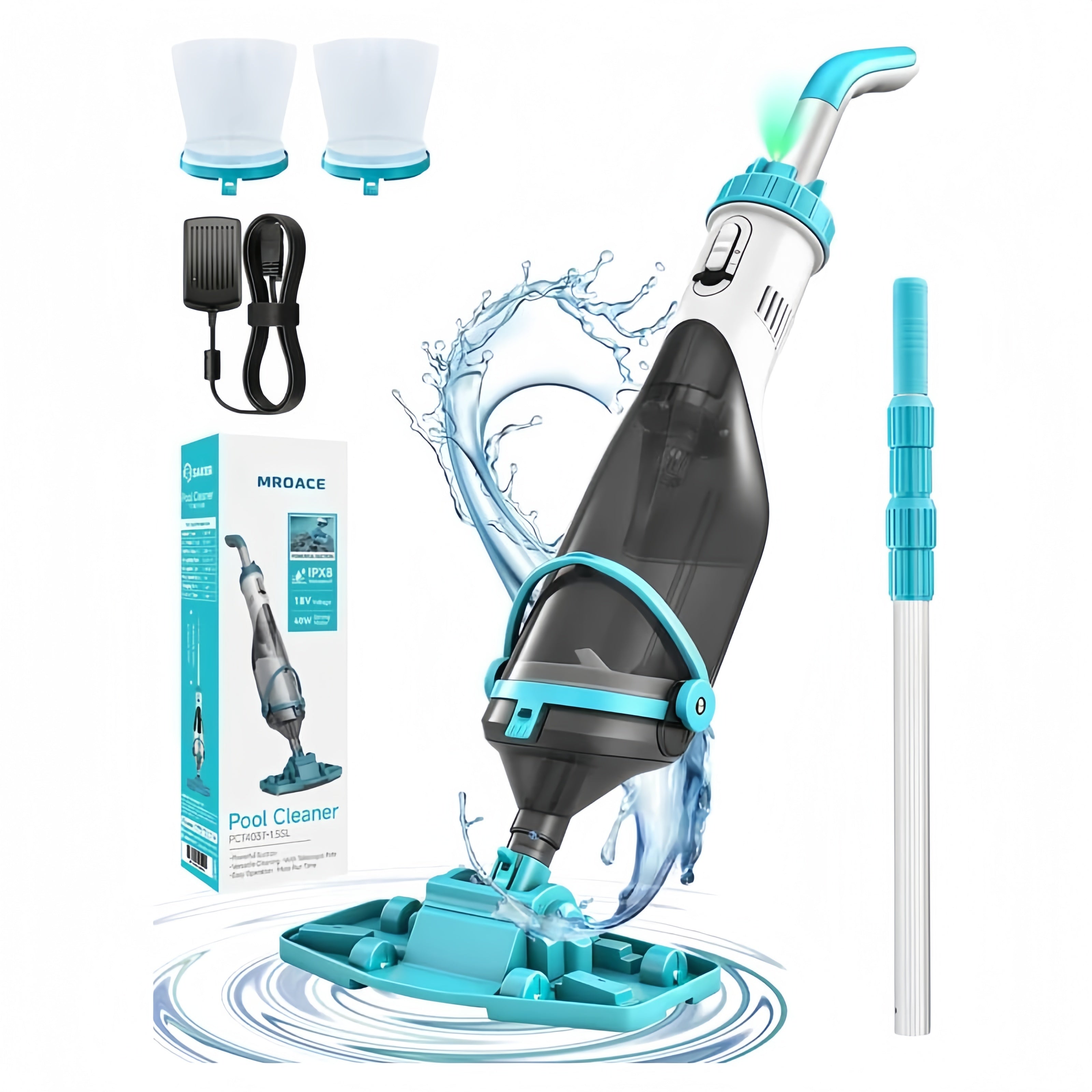 Mroace Cordless Handheld Pool Vacuum Cleaner