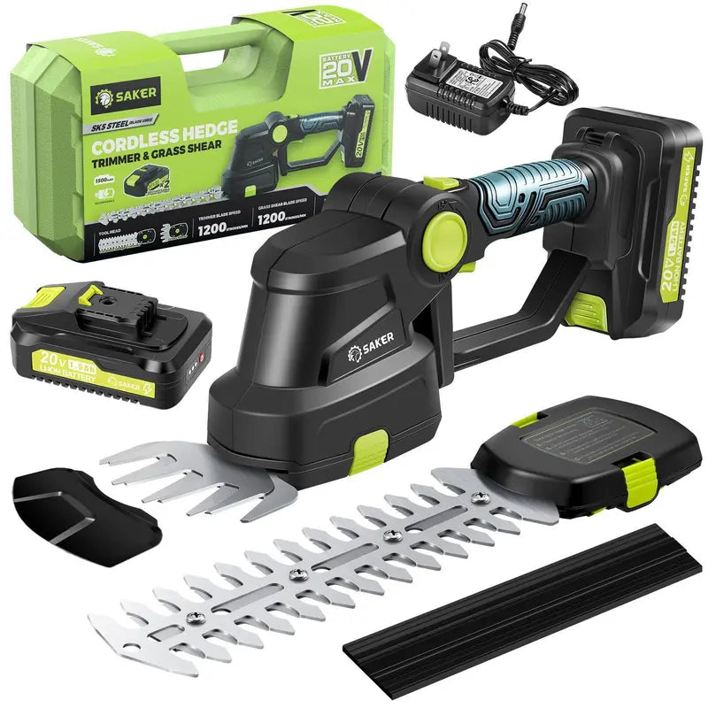Mroace Handheld 2-in-1 20V Cordless Shrub Trimmer