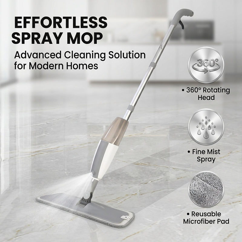 Mroace Microfiber Spray Mop With Washable Pads