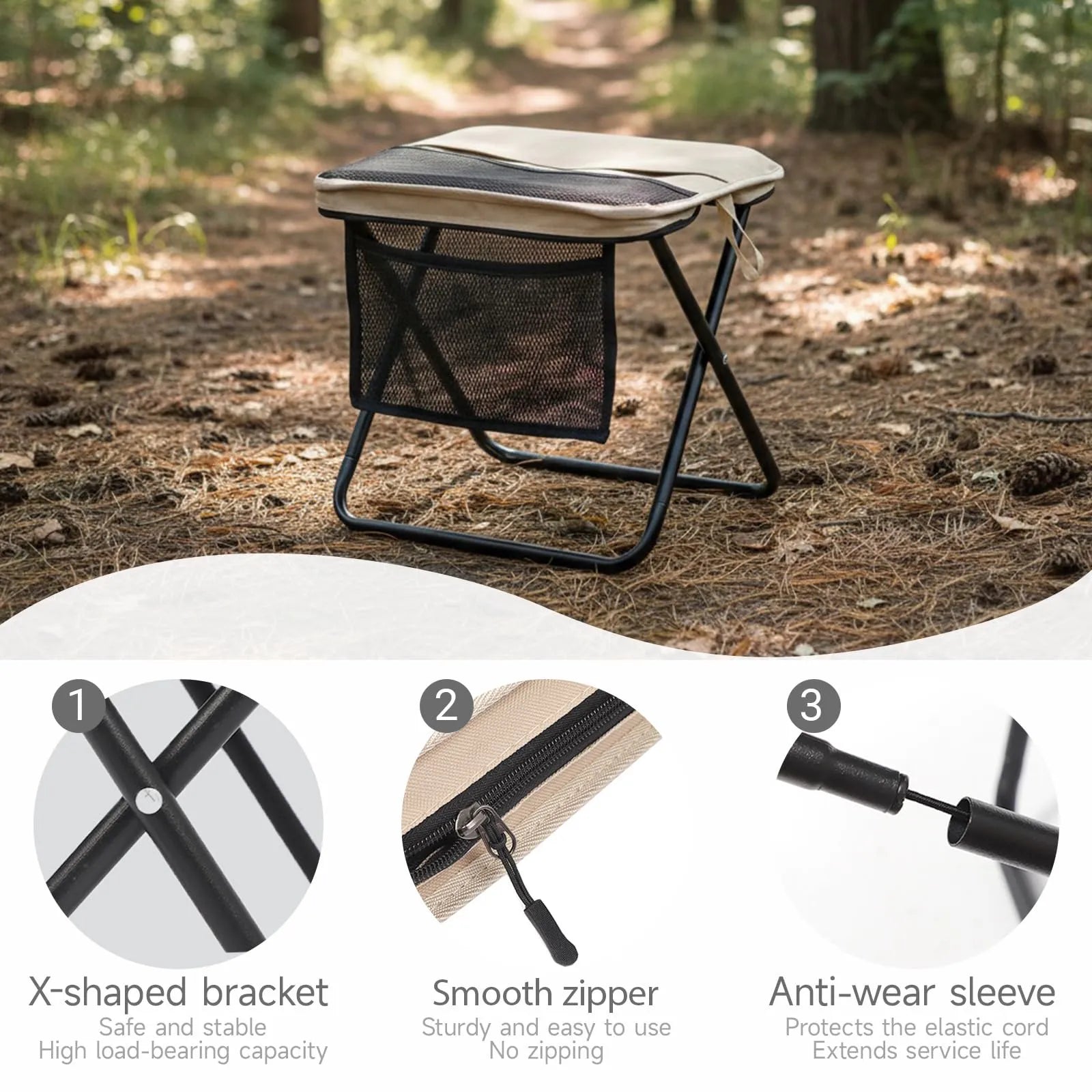 Mroace Lightweight Folding Camping Stool
