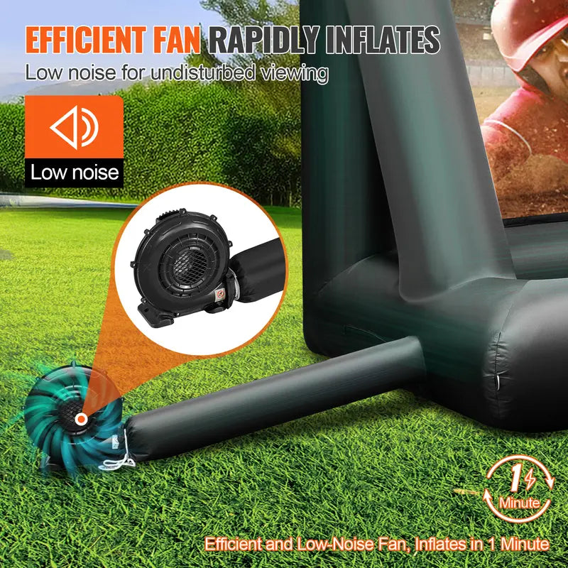 Mroace 24FT Inflatable Outdoor Movie Screen with Air Blower