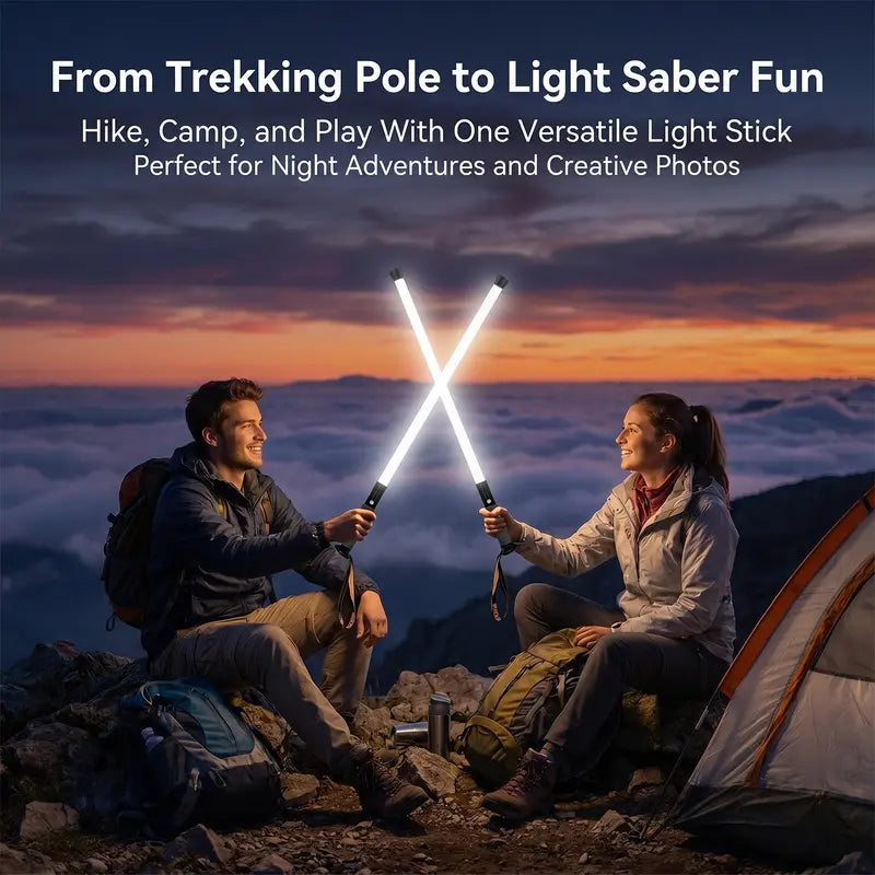Mroace LED Light Trekking Pole with Adjustable Aluminum Shaft
