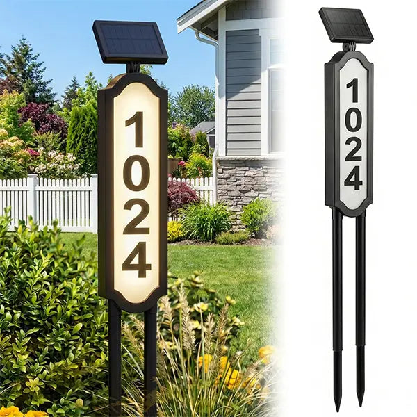Mroace Waterproof Solar LED Address Sign