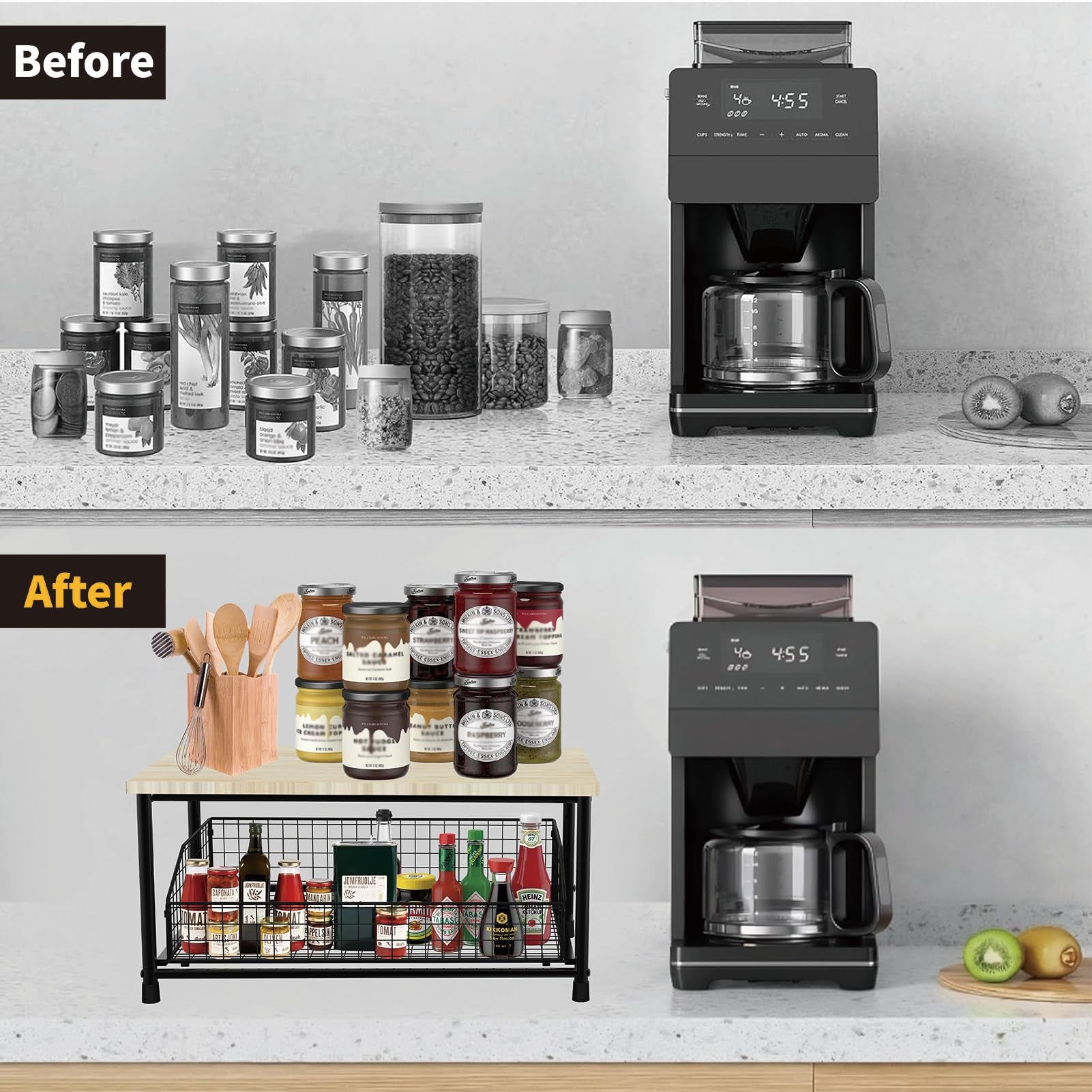 Mroace Space Saving Microwave Storage Rack
