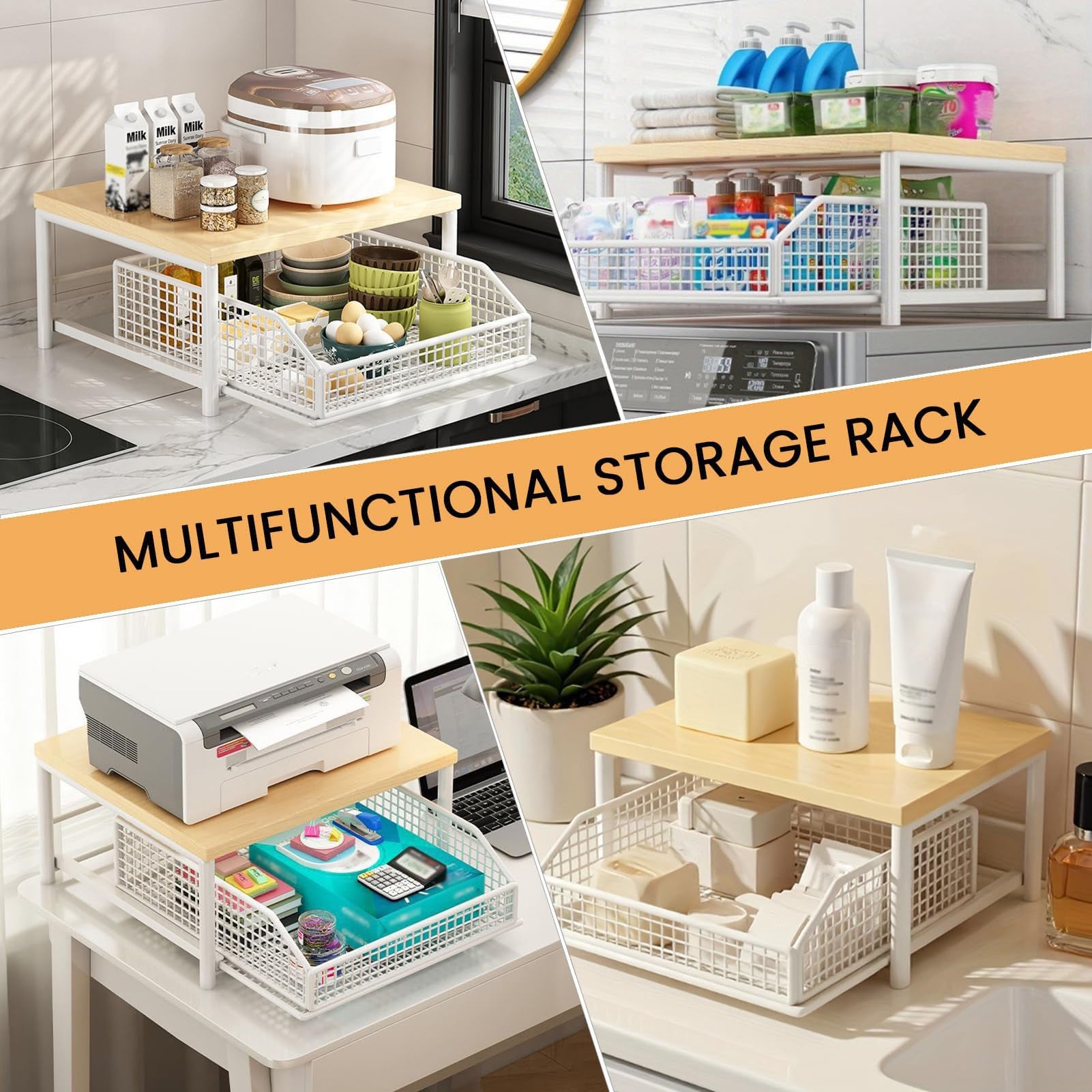 Mroace Space Saving Microwave Storage Rack