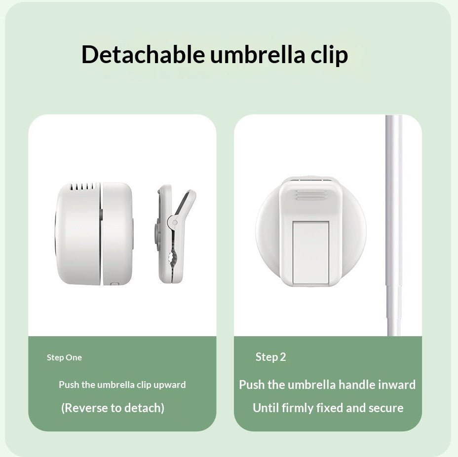 2026 New Portable Neck Cooling Fan, Mini Personal Fan with Rain-Clamping, Hands-Free for Desktop Outdoor Travel