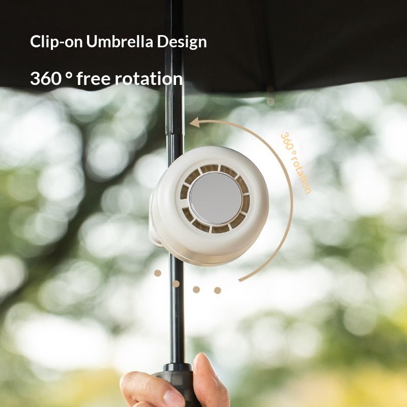 2026 New Portable Neck Cooling Fan, Mini Personal Fan with Rain-Clamping, Hands-Free for Desktop Outdoor Travel