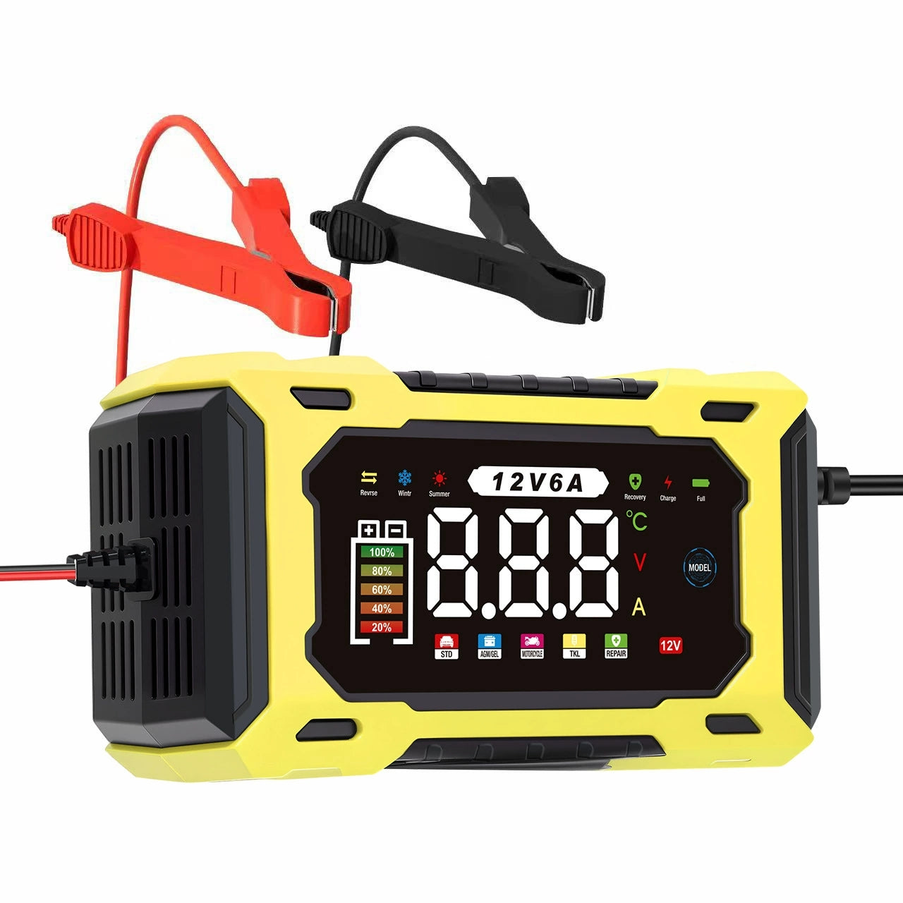 Mroace Fully-Automatic 12V/6A Smart Battery Charger