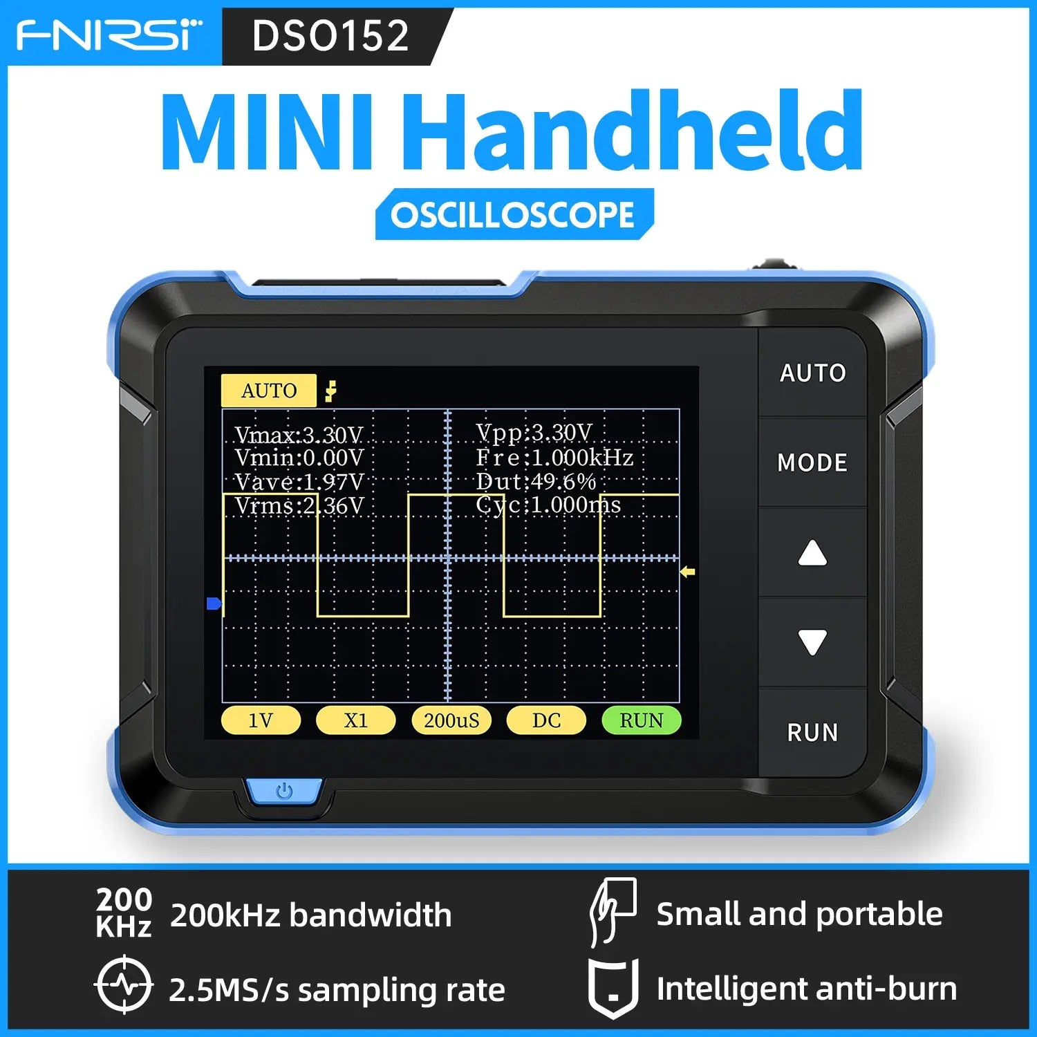 Mroace Portable Multifunctional Digital Oscilloscope