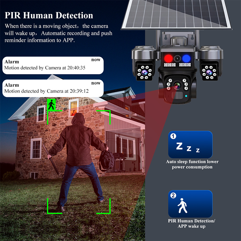 Mroace Solar Powered Wireless Security Camera