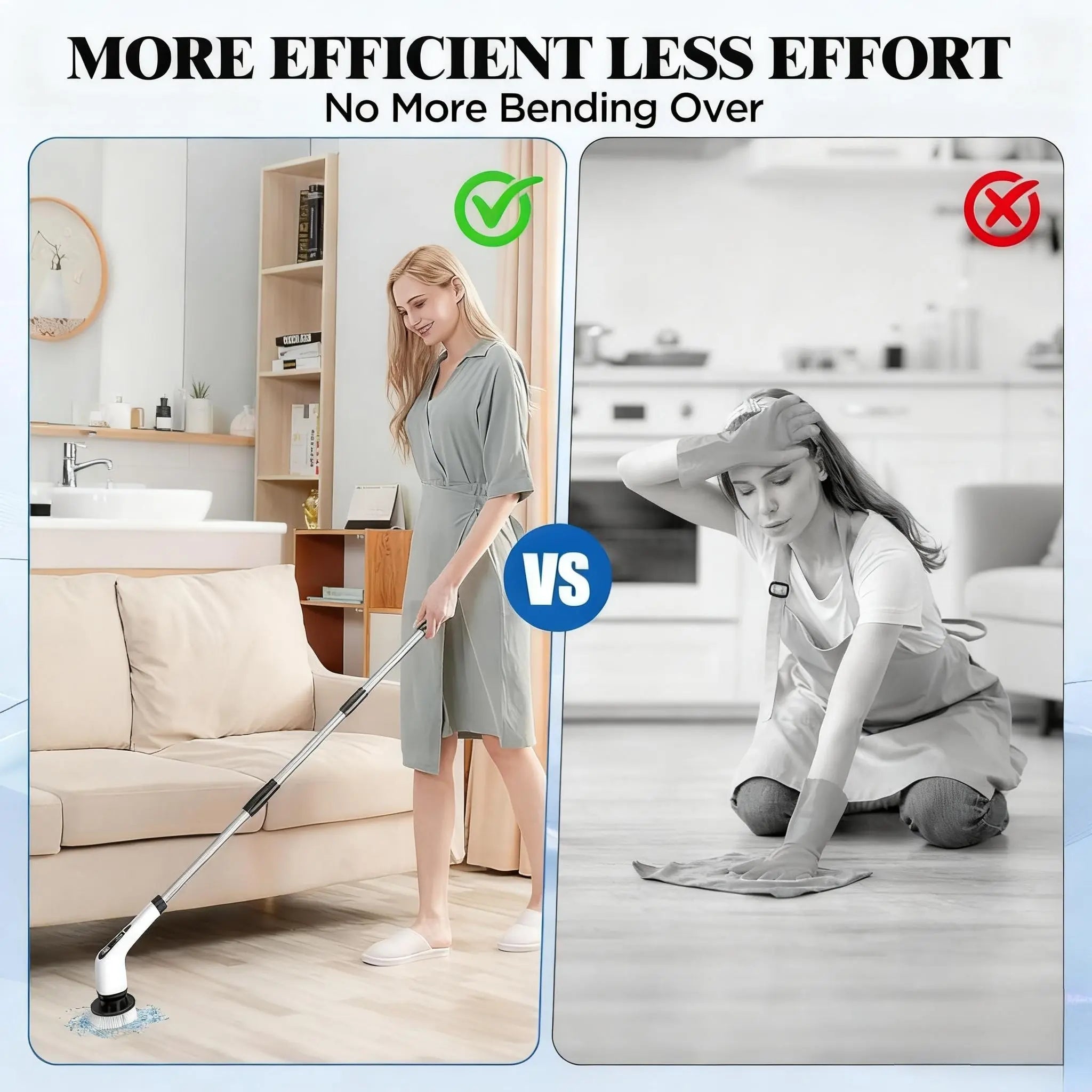 Mroace Cordless Multi Speed Electric Spin Scrubber