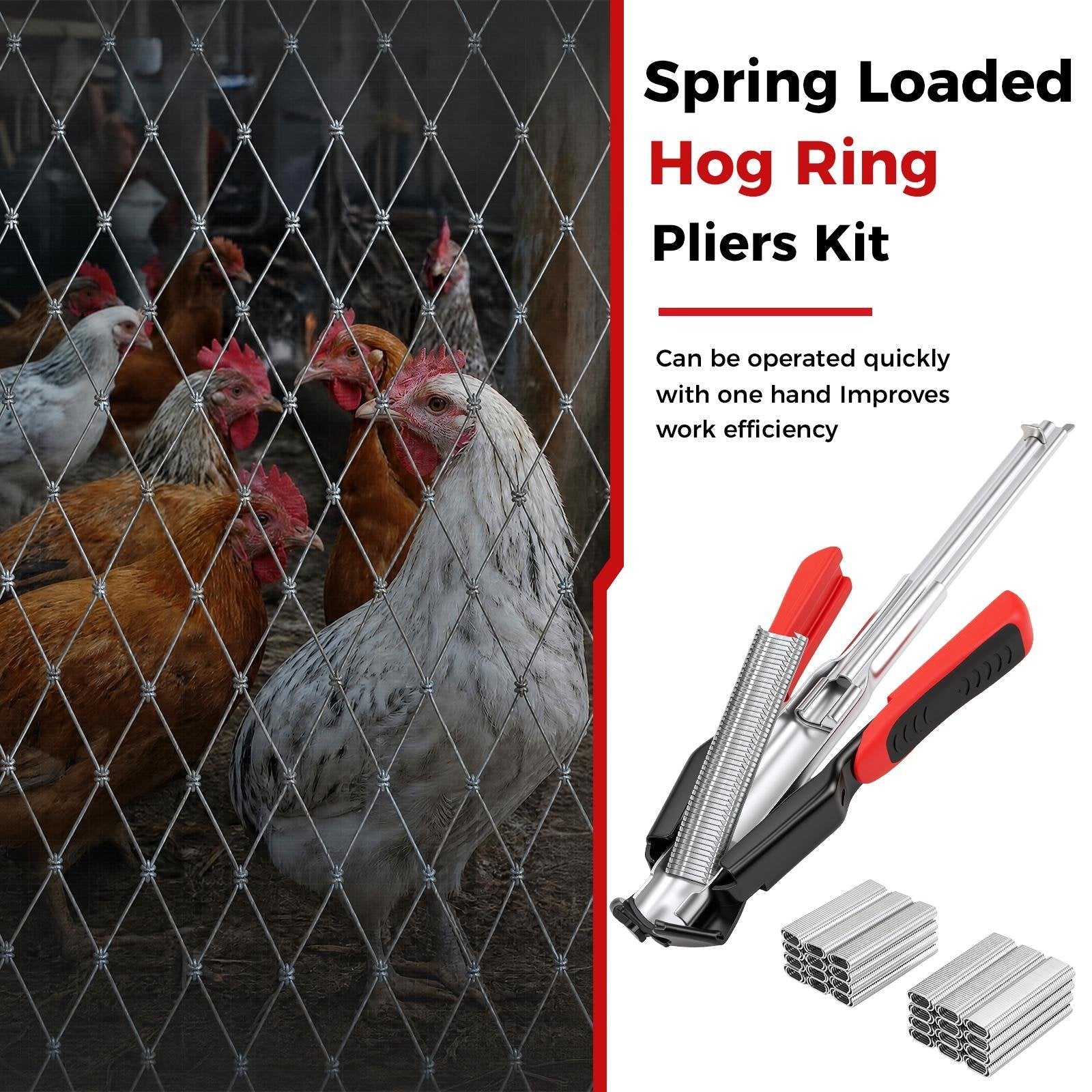 Mroace Automatic Feed Hog Ring Pliers Kit
