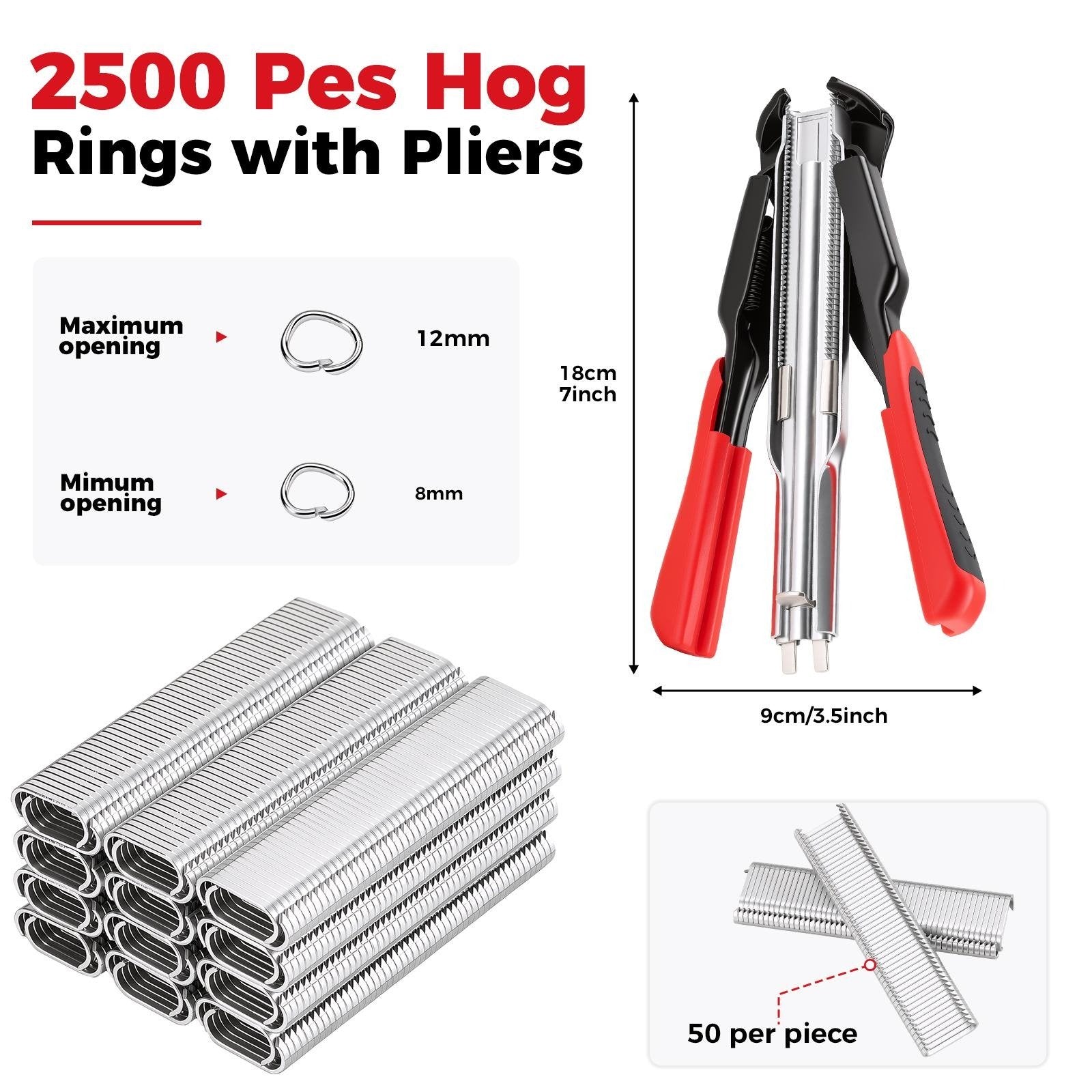 Mroace Automatic Feed Hog Ring Pliers Kit