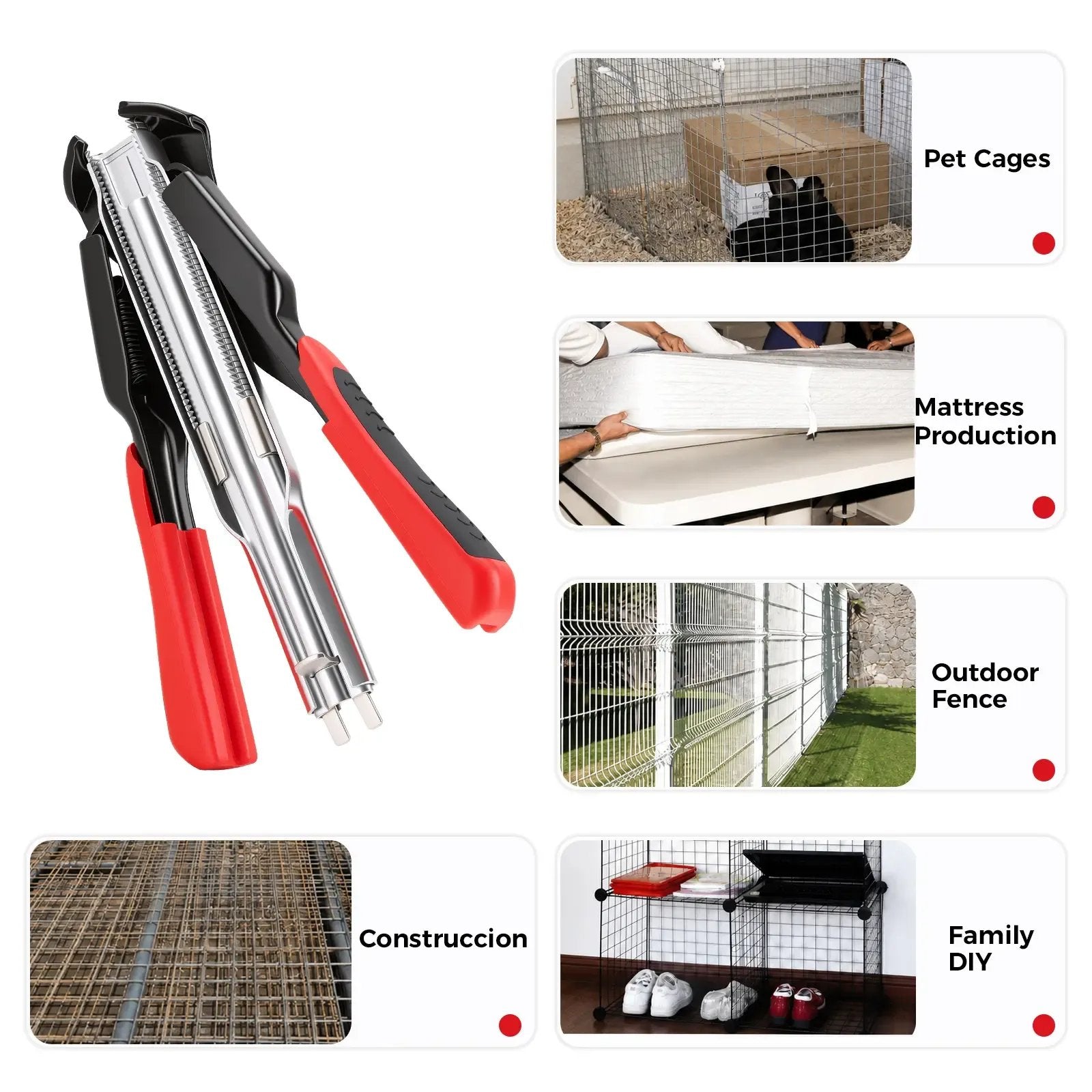 Mroace Automatic Feed Hog Ring Pliers Kit