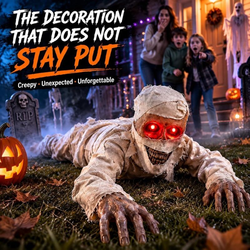 Mroace Sound Activated Crawling Mummy Decoration