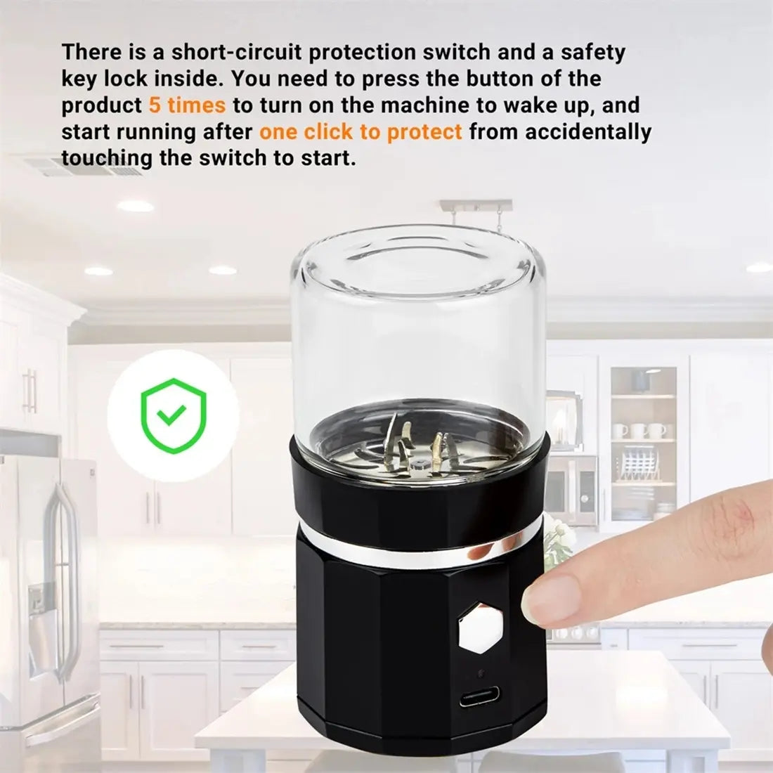 Mroace Portable Rechargeable Electric Coffee Grinder