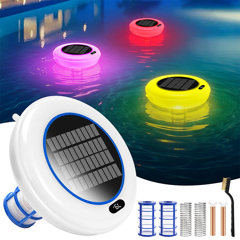 Mroace Solar Powered Pool Ionizer With LED Light