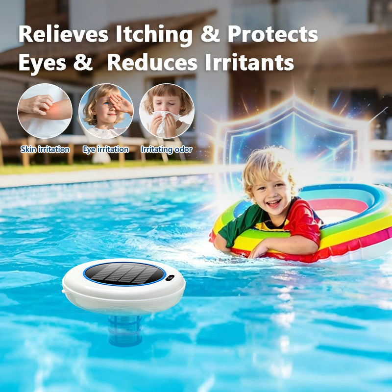 Mroace Solar Powered Pool Ionizer With LED Light