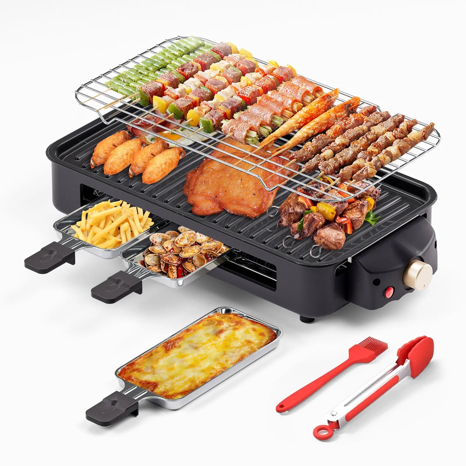 Mroace Smokeless Electric Grill And Griddle