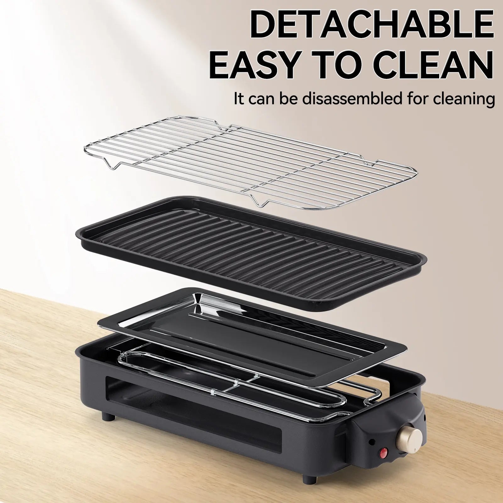 Mroace Smokeless Electric Grill And Griddle