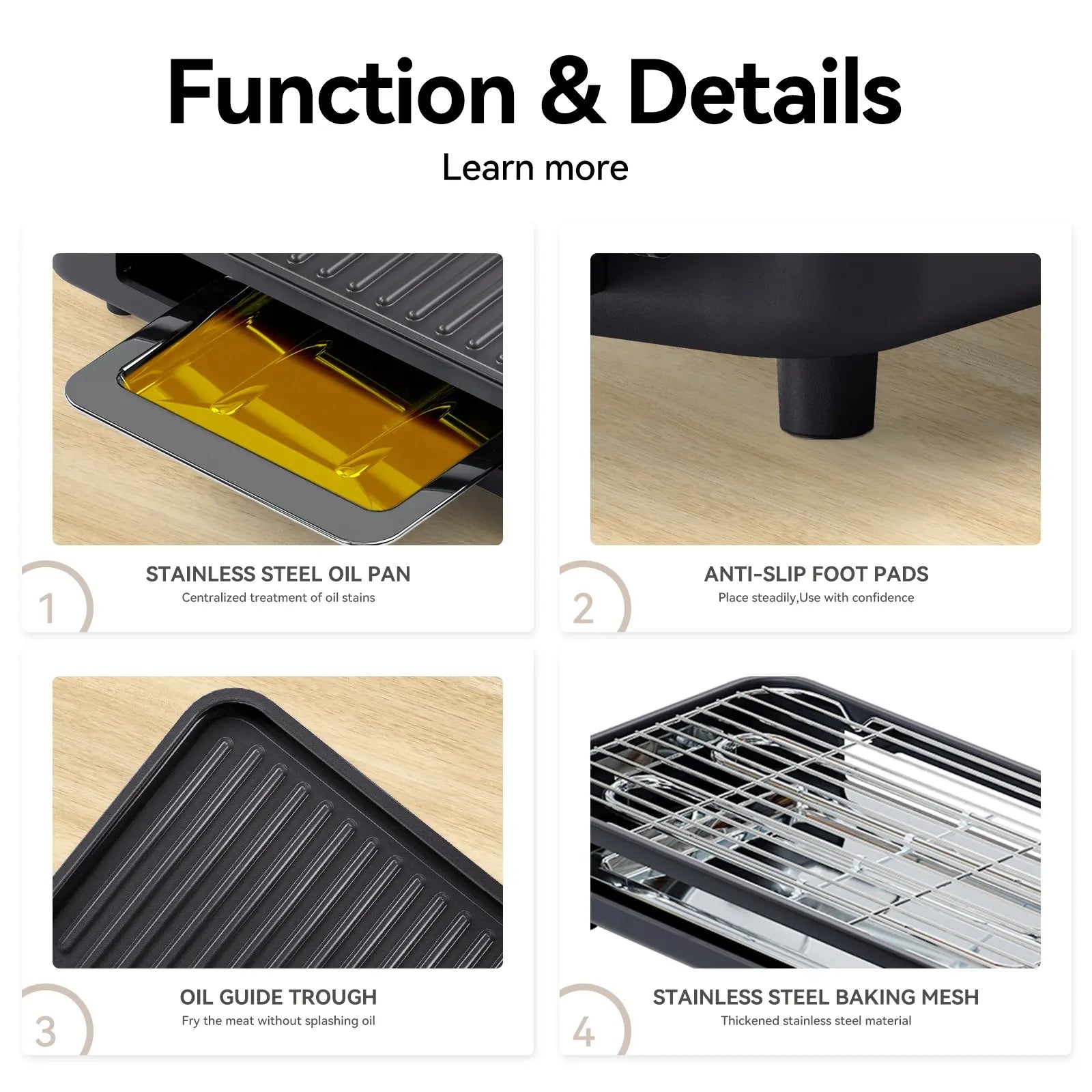 Mroace Smokeless Electric Grill And Griddle