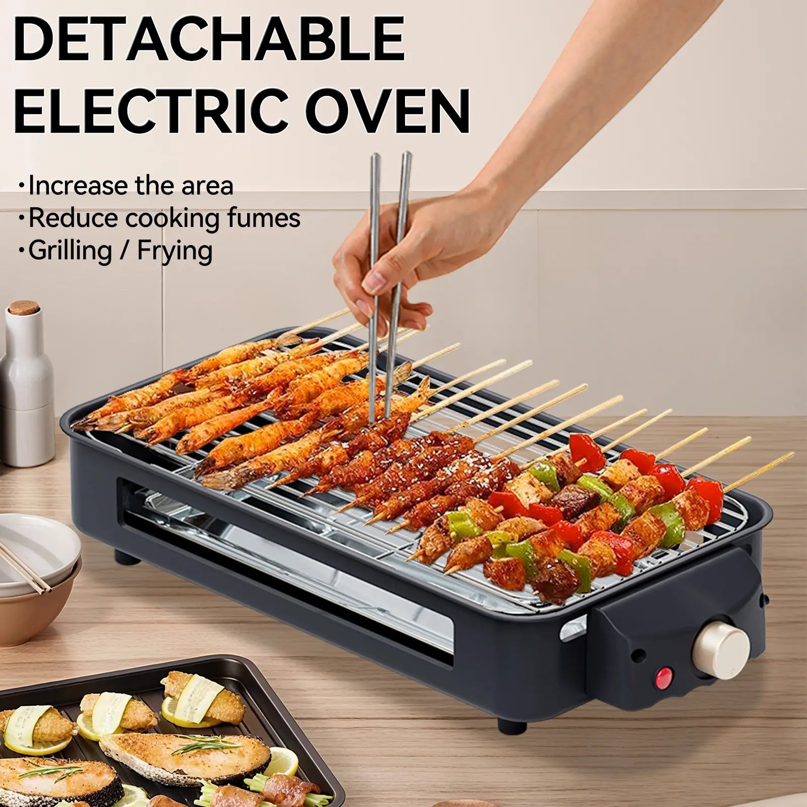 Mroace Smokeless Electric Grill And Griddle