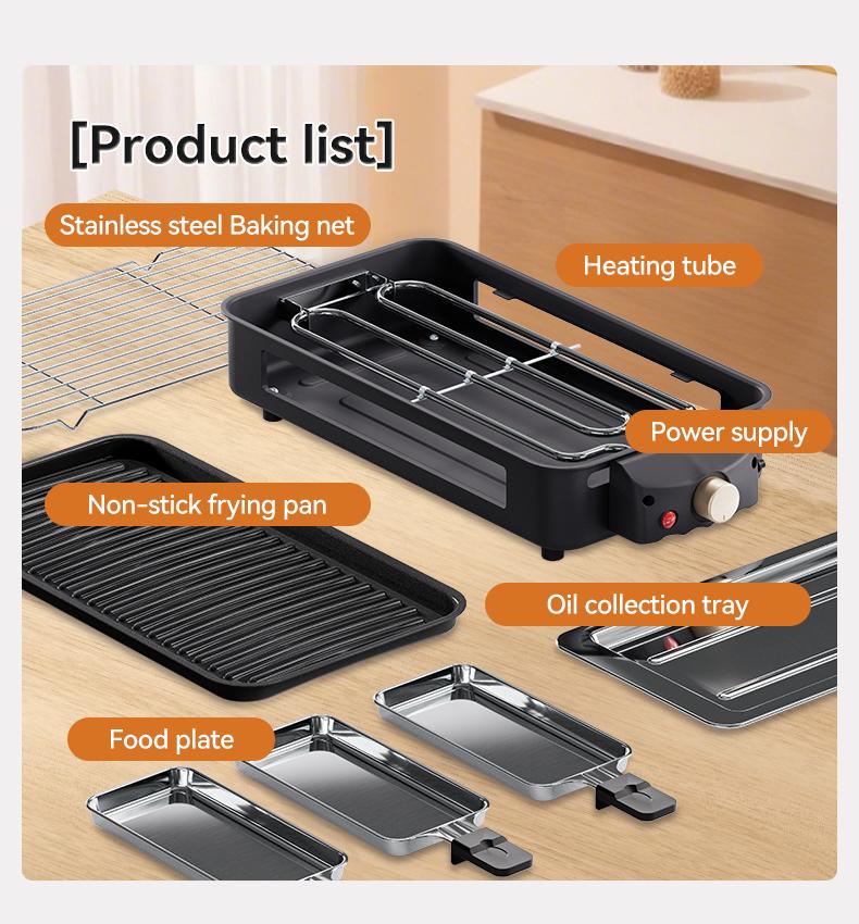 Mroace Smokeless Electric Grill And Griddle